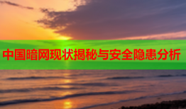 中国暗网现状揭秘与安全隐患分析