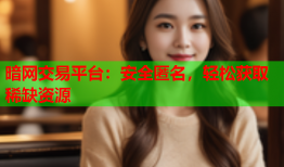 暗网交易平台：安全匿名，轻松获取稀缺资源
