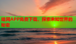 暗网APP免费下载，探索未知世界的秘密