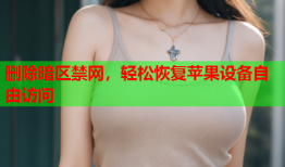 删除暗区禁网，轻松恢复苹果设备自由访问