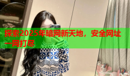探索2025年暗网新天地，安全网址一网打尽