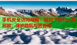 手机安全访问暗网：轻松下载Tor浏览器，保护隐私与匿名性