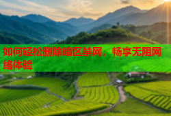 如何轻松删除暗区禁网，畅享无阻网络体验