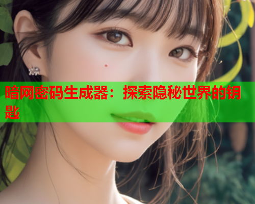 暗网密码生成器：探索隐秘世界的钥匙