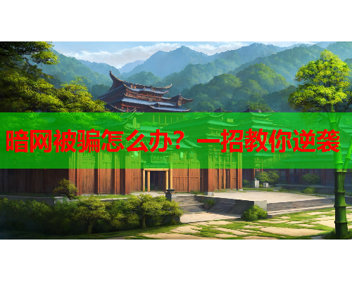 暗网被骗怎么办？一招教你逆袭