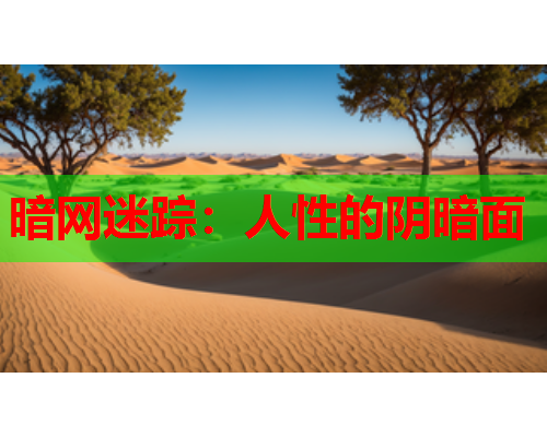 暗网迷踪：人性的阴暗面
