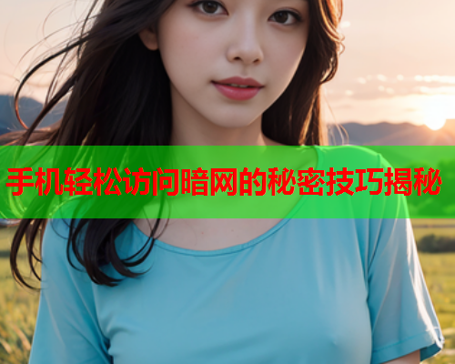 手机轻松访问暗网的秘密技巧揭秘