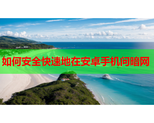 如何安全快速地在安卓手机问暗网