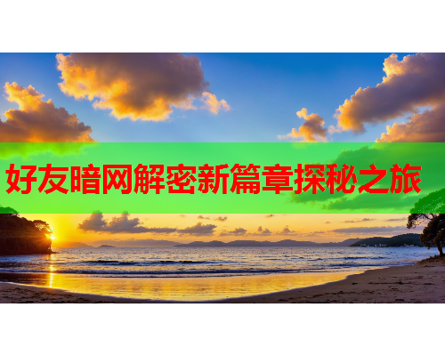 好友暗网解密新篇章探秘之旅