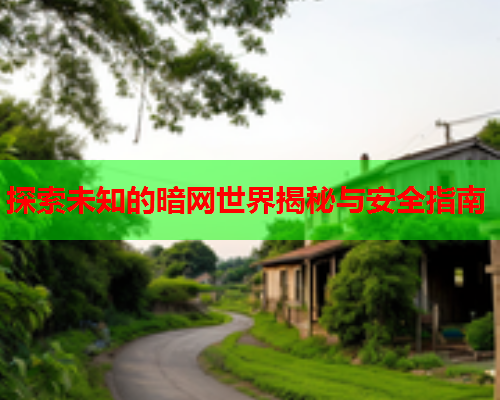 探索未知的暗网世界揭秘与安全指南