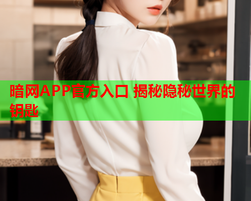 暗网APP官方入口 揭秘隐秘世界的钥匙