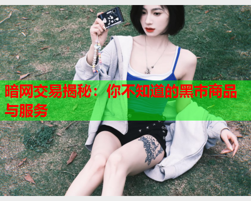 暗网交易揭秘：你不知道的黑市商品与服务