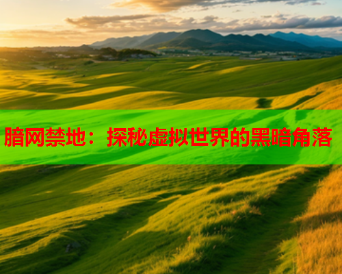 腤网禁地：探秘虚拟世界的黑暗角落