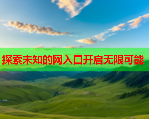 探索未知的网入口开启无限可能