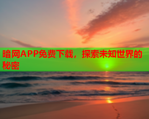 暗网APP免费下载，探索未知世界的秘密