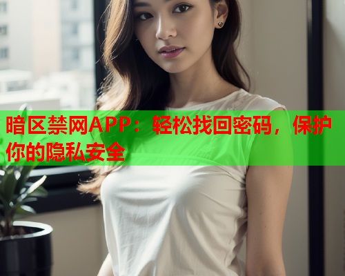 暗区禁网APP：轻松找回密码，保护你的隐私安全