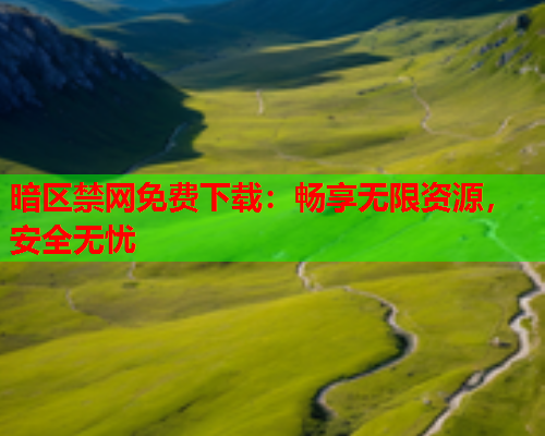 暗区禁网免费下载：畅享无限资源，安全无忧