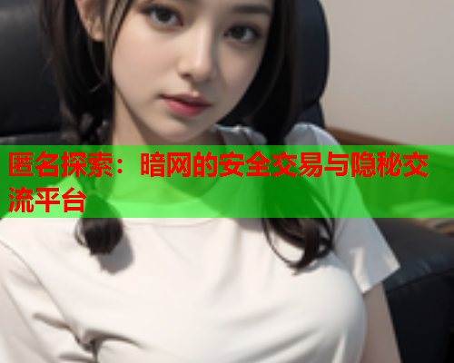 匿名探索：暗网的安全交易与隐秘交流平台
