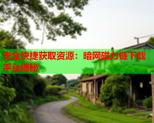 安全快捷获取资源：暗网磁力链下载平台揭秘