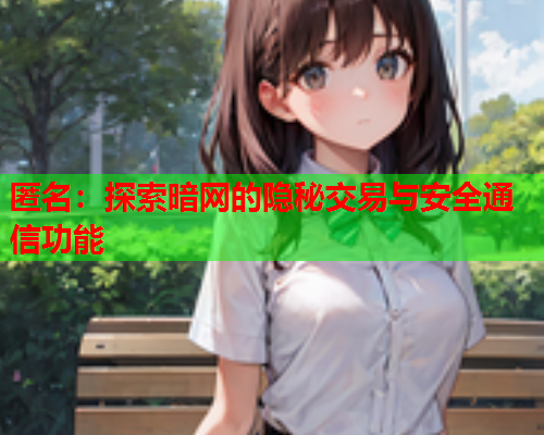 匿名：探索暗网的隐秘交易与安全通信功能