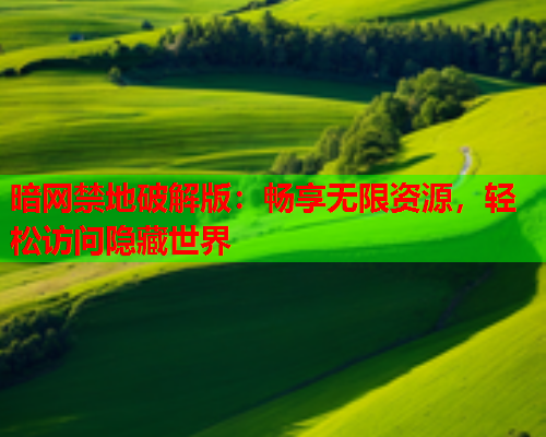 暗网禁地破解版：畅享无限资源，轻松访问隐藏世界